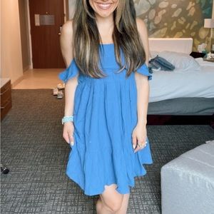 Blue mini dress